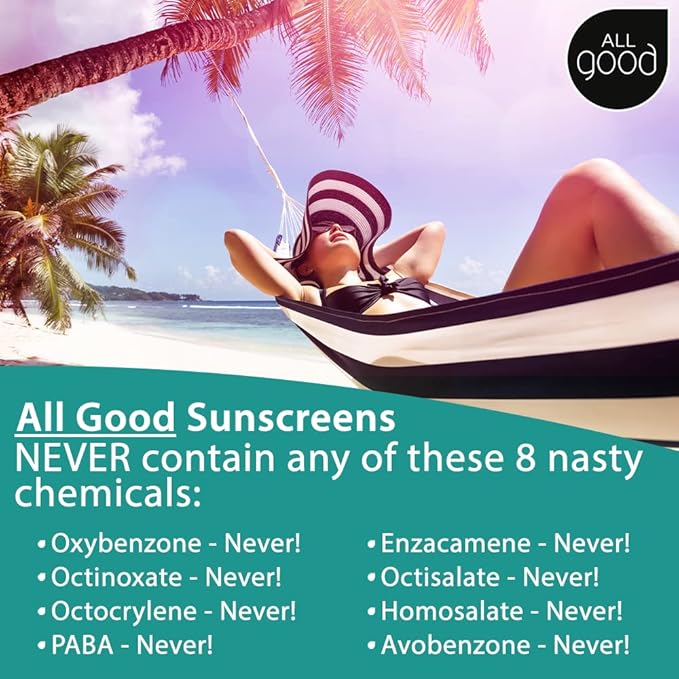 All Good Zinc Butter Sunscreen - Travel Size, Zinc Oxide Face, Nose, Ears Sunscreen, UVA/UVB Broad Spectrum SPF 50+ Water Resistant, Coral Reef Friendly (1 oz)(3-pack)
