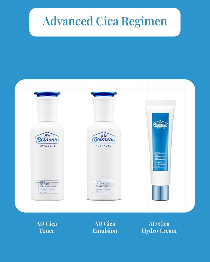 Advanced Cica Hydro Cream (2fl oz) - Soothing, Barrier-Strengthening Face Moisturizer for Sensitive Skin. Korean Skin Care. Centella Asiatica, Hyaluronic Acid.