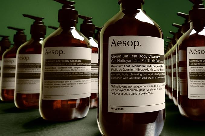 Aesop Geranium Leaf Body Cleanser + Refill | Invigorating Cleansing Gel | Alternative to Conventional Soap | 16.9 oz, Pack of 2