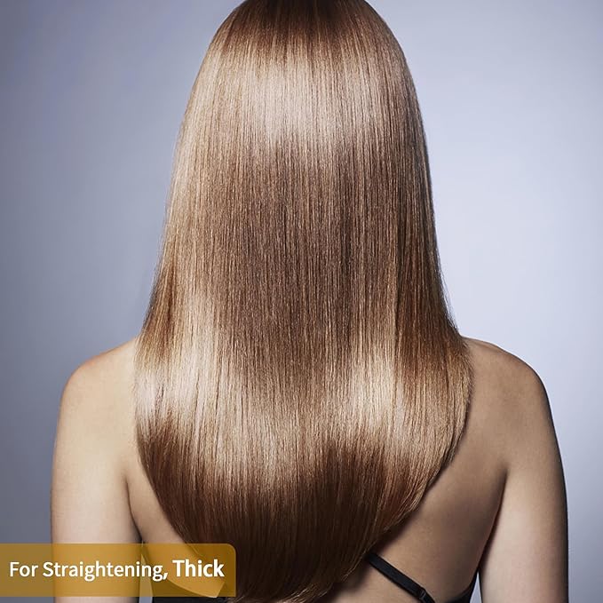 ANGENIL Hair Straightening Iron, 1.75 Inch Wide Flat Iron, 2 in 1 Straightener and Curler, Professtional Straightening Flat for Women Long Hair Thick Hair Wigs, Anti-Scald, LCD, 15S Fast Heating