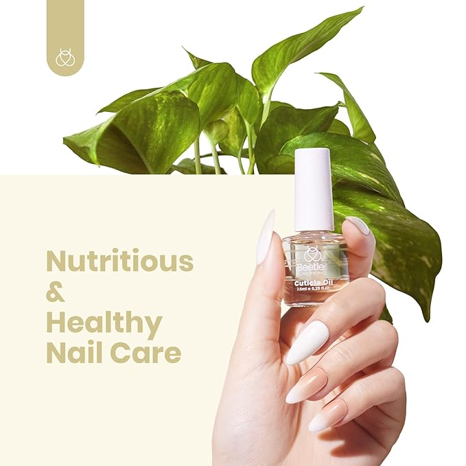 Beetles Gel No Wipe Matte Top Coat,and 7.5ml Cuticle Oil, Gel Nail Cuticle Oil Care for Dry
