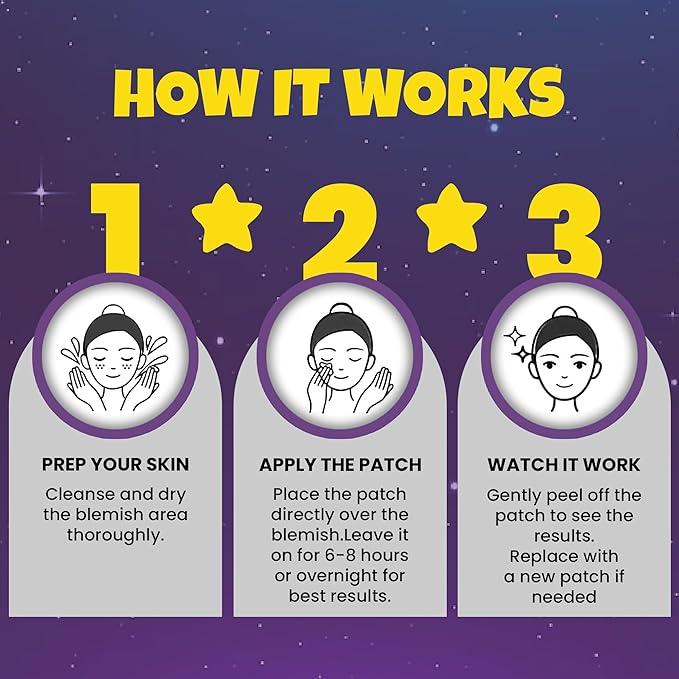 280Pcs Star Pimple Patches for Face - Hydrocolloid Acne Blemish Pimple Patches Cute Stars - Glitter, Regular, Glow in the Dark, Translucent 7 Colors, 3 Sizes Zit Stickers