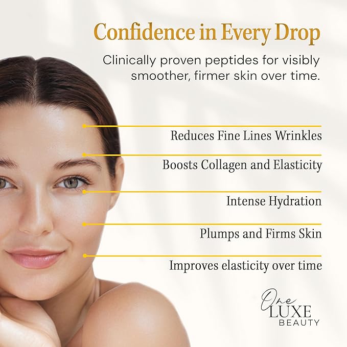 Anti Aging Serum Matrixyl 3000 with Hyaluronic Acid, Peptide Collagen & Argireline – Best Deep Wrinkle Repair & Hydrating Face serum – All skin types Korean Matrixyl Serum 1.01 Fl Oz