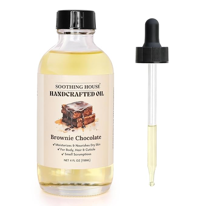 Brownie Chocolate Body Oil - Moisturizing Sweet Body Oil for Soft, Glowing, Radiant Skin (4 fl oz)
