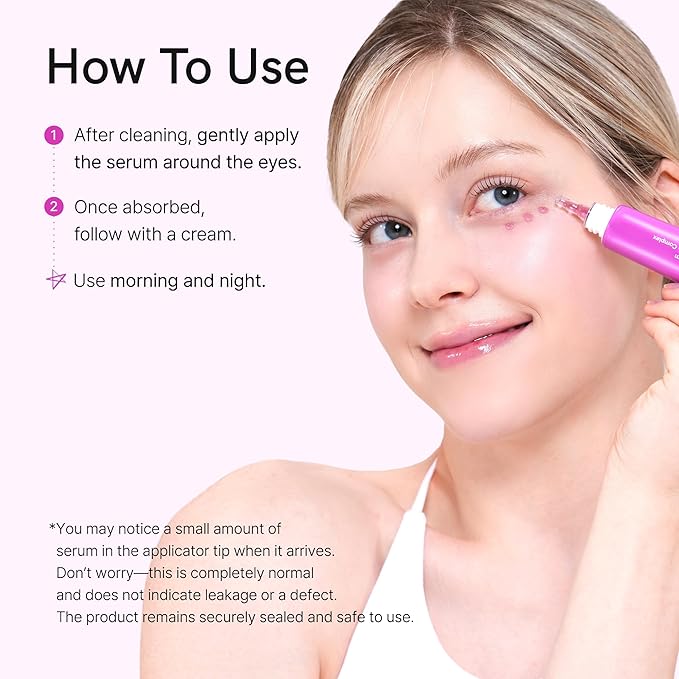 Bouncy Eye Serum | Jelly Eye Serum with Dual Collagen & 12 Peptides | Depuffing Formula for Dark Circles, Puffiness & Hydrating | Non-Irritating, Gentle Korean Skincare (1.01 fl oz / 30ml)