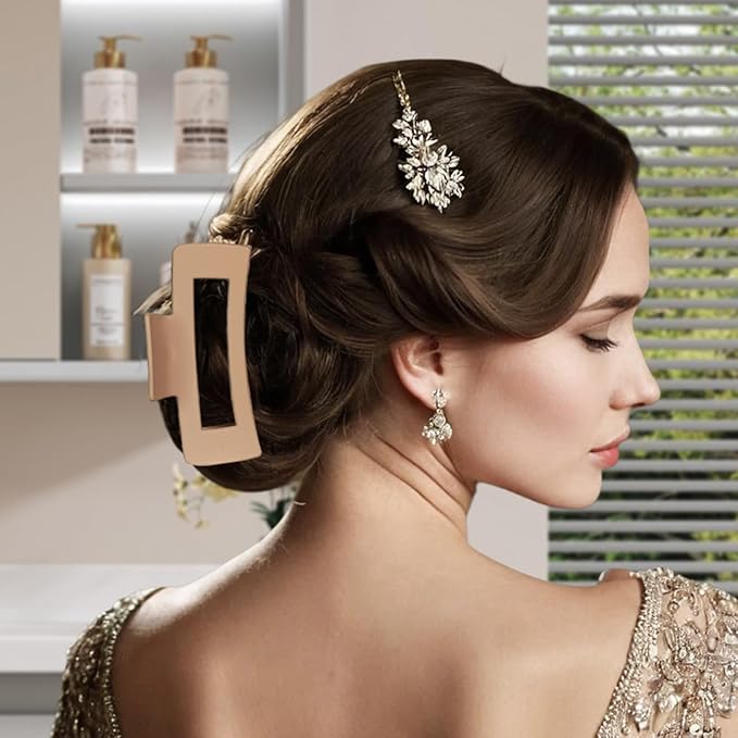 7 Pcs Spa Set, Facial Headband and Wristband Set, Skincare Accessories, College Style Girl Gift, Hair Accessories for Women and Girls (Khaki)