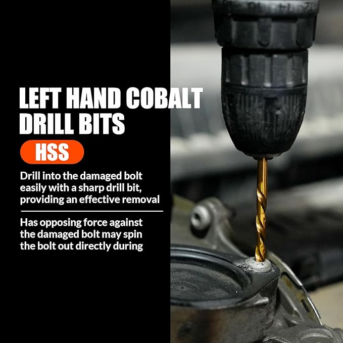 62Pcs Screw Extractor Set with Left Hand Drill Bit, Bolt Extractor Kit Heavy Duty, Easy Out Extractor Socket Set for Broken Nuts Bolts, Stripped Screw Remove with Portable Case