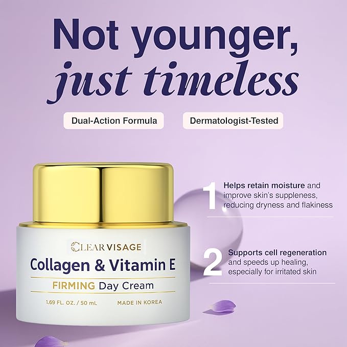 Collagen Moisturizer For Face - Dermatologist Tested, Ultra Hydrating, Anti-Aging Face Cream, Firming, Fine Lines & Wrinkles Treatment - Clean Beauty Korean Skin Care for All Skin Types