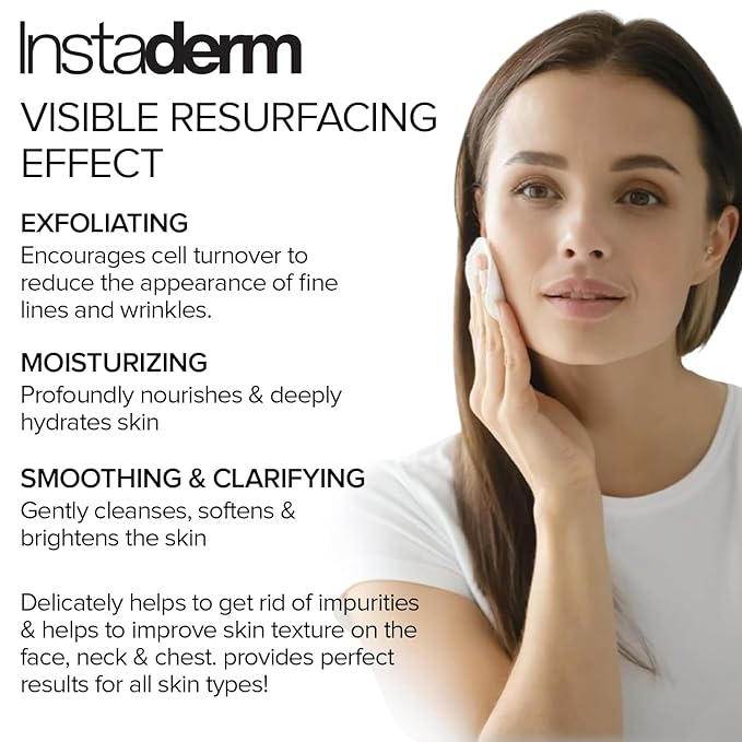 Anti-Aging Resurfacing Pads – Smooth’s Fine Lines, Wrinkles, Dark Spots & Skin Roughness to Enhance the Skins Texture & Tone for Radiant Glow.