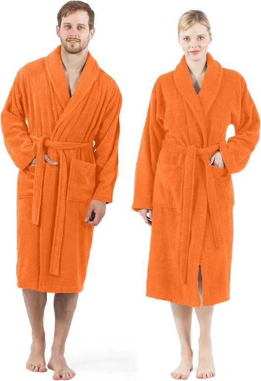 DAN RIVER Premium Cotton Terry Robes for Women and Men, Ultra Soft bathrobe with Adjustable Waist Belt and Pockets Pack of 1