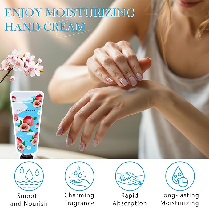 48 Pack Hand Cream for Women, Mini Hand Lotion Travel Size for Dry Cracked Care, Natural Plant Fragrance Moisturizer Gifts Set for Mother's Day, Teacher Appreciation and Bridesmaid Gifts