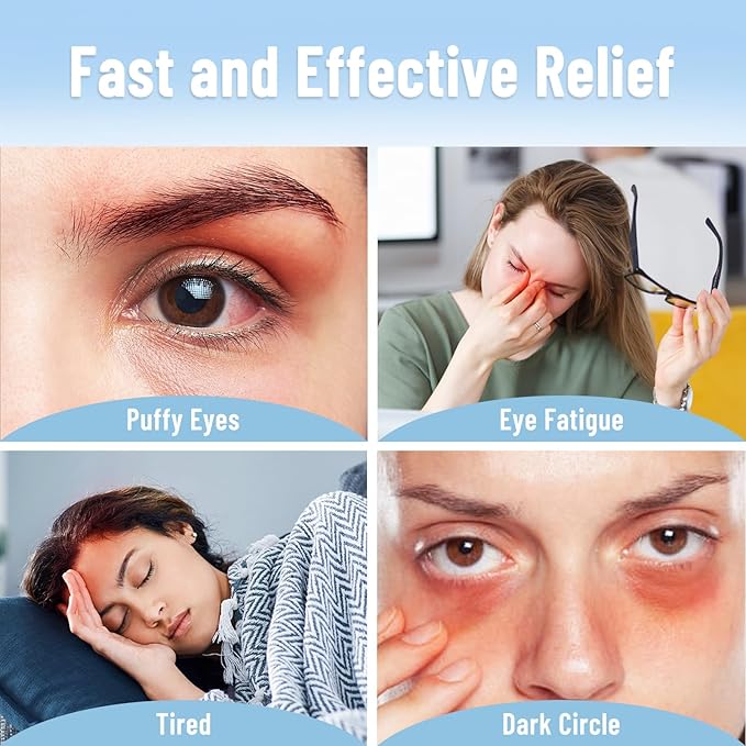 3D Gel Cooling Eye Mask, Weighted Eye mask for Sleeping, 3D Contoured Cup No Pressure Night Blindfold Sleep Mask, Ice Cold Pack Eyes Cold Compress for Puffy Eyes, Dark Circle, Pink (Pink)