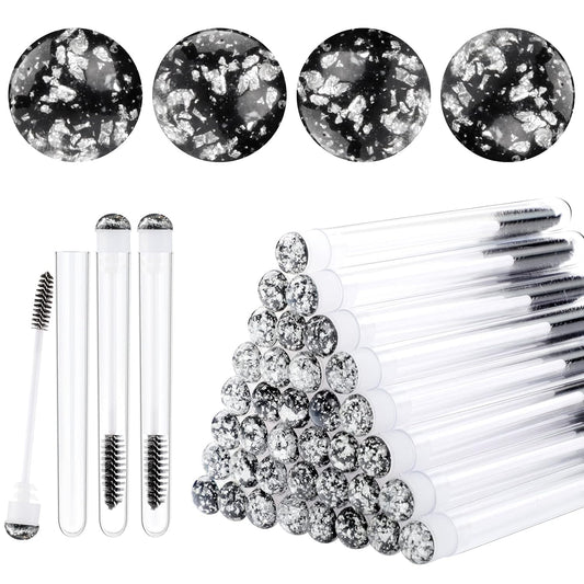50pcs Eyelash brush Lash Wand Makeup tool Eyelash Extension supplies Cleaning brush Diamond Mascara foil black