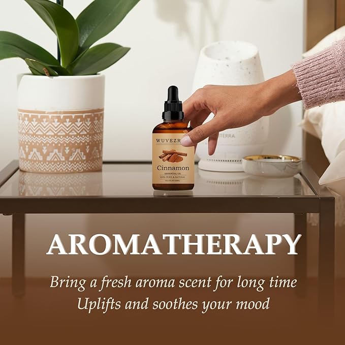Cinnamon Essential Oils 120ML, Pure Cinnamon Essential Oil for Aromatherapy Diffuser - 4 Fl Oz