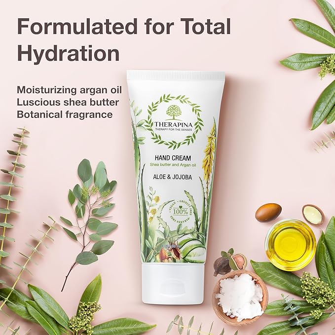 Aromatherapy Hand Cream for Dry Skin – Shea Butter Hand Cream for Women and Men with an Awakening, Long-Lasting Aloe and Jojoba Scent – Vegan Hand Cream Lotion for Dry Skin, 3 Oz.