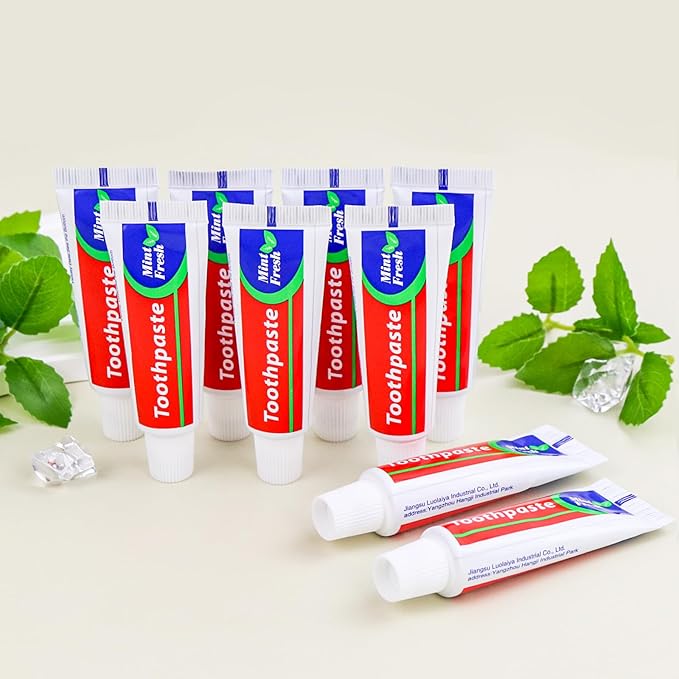 150pcs Travel Size Toothpaste Bulk, 0.88oz/25g Mint Mini Disposable Toothpaste for Hotel, Guests, Homeless, Charity