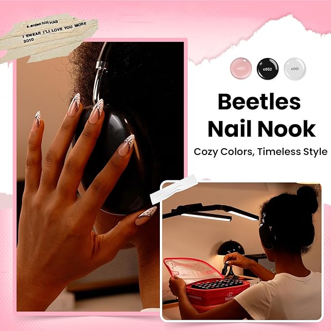 Beetles Nail Nook Gel Nail Polish Set - 119 PCS 100 Colors Gel Polish Kit Base Glossy Matte Glitter Top Coat Neon Glitter Pearl Cat Eye White Red Pink Nude Nails Gift for Women