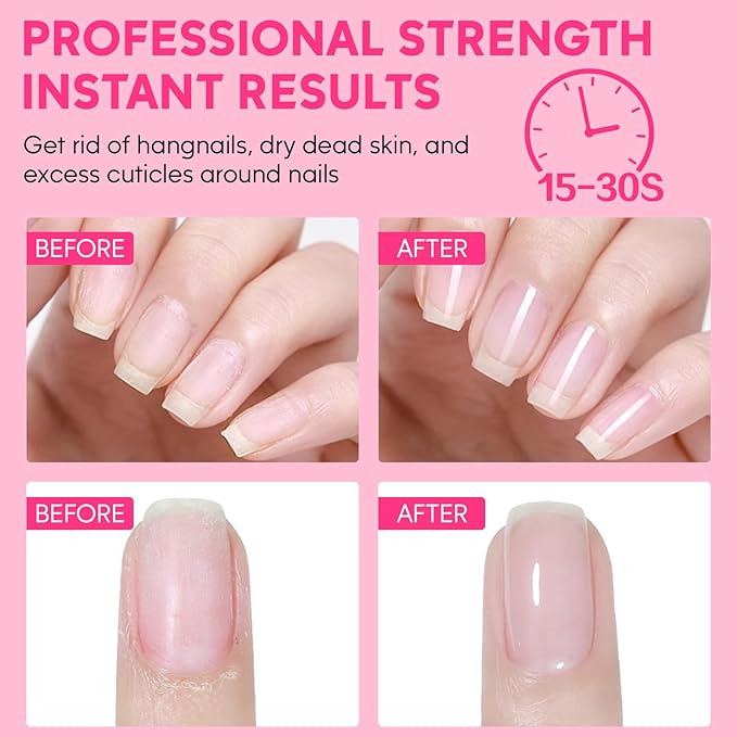 Cuticle Remover Kit - Cuticle Remover Cream & Cuticle Oil, Rose Flavor Cuticle Care Kit with Cuticle Trimmer Cuticle Pusher Cuticle Nipper for Manicure, Removedor de Cuticula for Nail Care