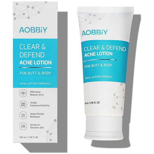 Butt Acne Clearing Treatment Cream: Clears & Prevents Breakouts Fast – Gentle Body & Back Lotion for Clogged Pores, Folliculitis & Bumps, 2% Salicylic Acid & Niacinamide, Ideal for Women, Men & Teens