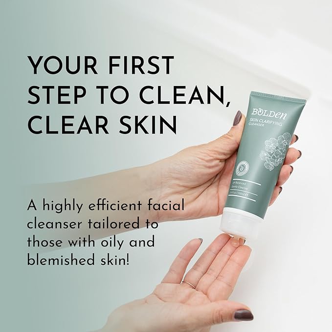 BOLDEN Skin Clarifying Cleanser | pH-balanced Sulfate-free Foaming Gel Cleanser for Oily and Blemish-prone Skin | 5.1 Fl Oz