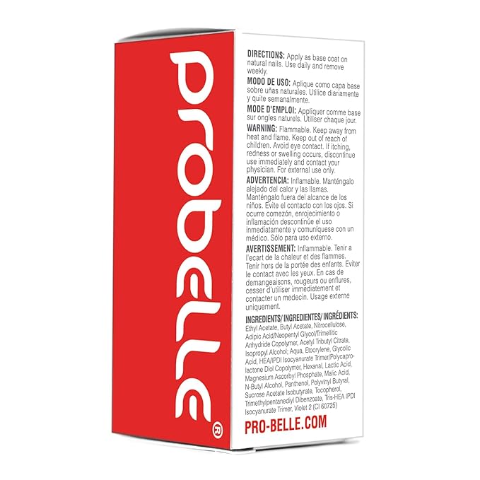 Probelle Nail Strengthener, Nail Strengthening Treatment, Nail Growth and Repair, Stops Peeling, Splits, Chips, Cracks, and Strengthens Nails (0.50 ounces, 3)