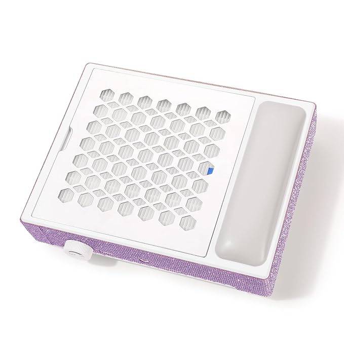 Cordless Nail Dust Collector,Brushless Turbo Fan Dust Collector Nail Tech 30pcs Cotton Filter,Rechargeable Dust Suction Machine for Acrylic Gel Polish Manicure at Salon&Home