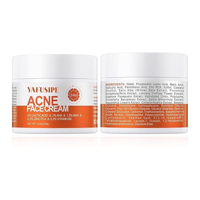 Acne Treatment for Face for Hormonal Cystic Stubborn Acne Cream for Sensitive Skin Teens Adults Women Men Spot Pimple Butt Control Rapid Clearing Breakout Overnight Face Blemish Treatment Moisturizer