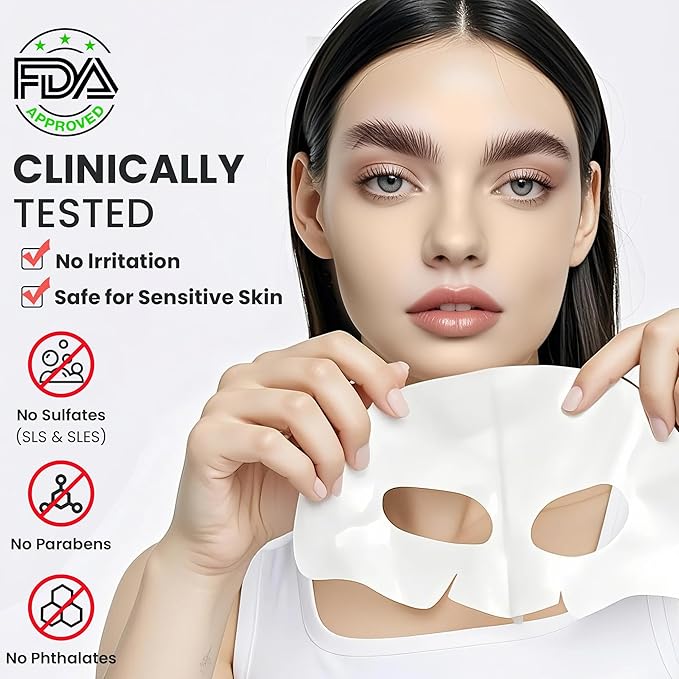 Dianzan Korean Overnight Bio-Collagen Mask, Deep Moisturizing, Firming, Glowing Glass Skin Mask, Brings Glass-Like Glow, Shrinks Pores, Diminishes Fine Lines, Gentle on Sensitive Skin, 35g x 4ea