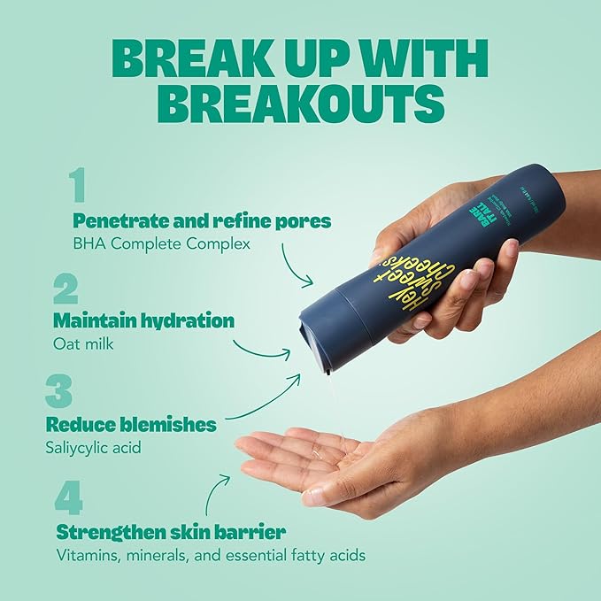 BHA Salicylic Acid Body Wash with Oat Milk, Blemish Body Wash for Back Blemishes, Bacne, Cleanser for Clear, Smooth Skin, Bare It All, 9.64 oz