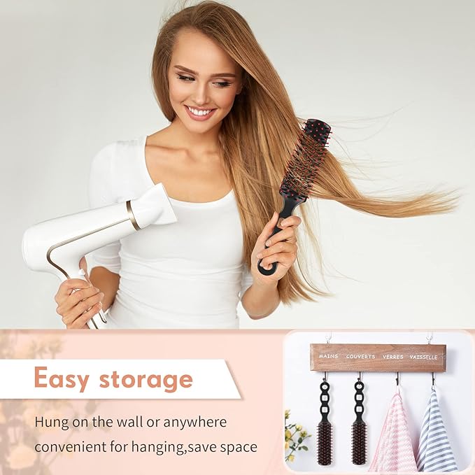 60 Pcs Bulk Hair Brushes for Homeless Disposable Hair Brushes Anti Static Bristles Brush for Shelter Hotel Nursing Home Charity Church 7.5 x 1.4 Inch