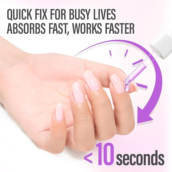 CHUCHU Nail Strengthener - Blueberry Scent Nail Repair Growth Moisturizing Treatment - Natural Jojoba Vitamin B & E Cuticle Oil for Dry Cracked Nails