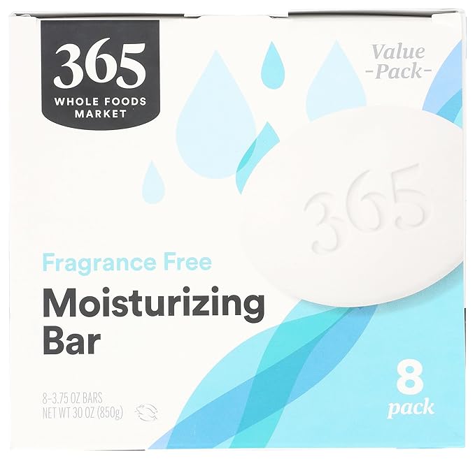 365 by Whole Foods Market, Fragrance Free Bar Soap, 30 Ounce, 8 Count