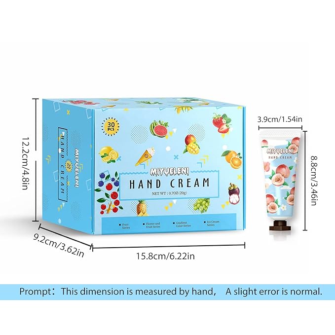 30 Pack Hand Cream Gift Set, Natural Plant Scents, Moisturizing Hand Lotion Travel Size, Gifts for Women, Birthday, Mother's Day, Valentine's Day, Christmas, Thank You Gifts