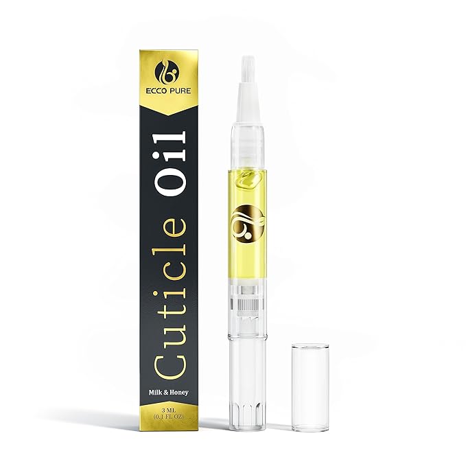Cuticle Oil Pen with Milk and Honey - Cuticle Protector - Nail Care and Growth Treatment - Acrylic Nail Art Accessory - Contains Vitamin E