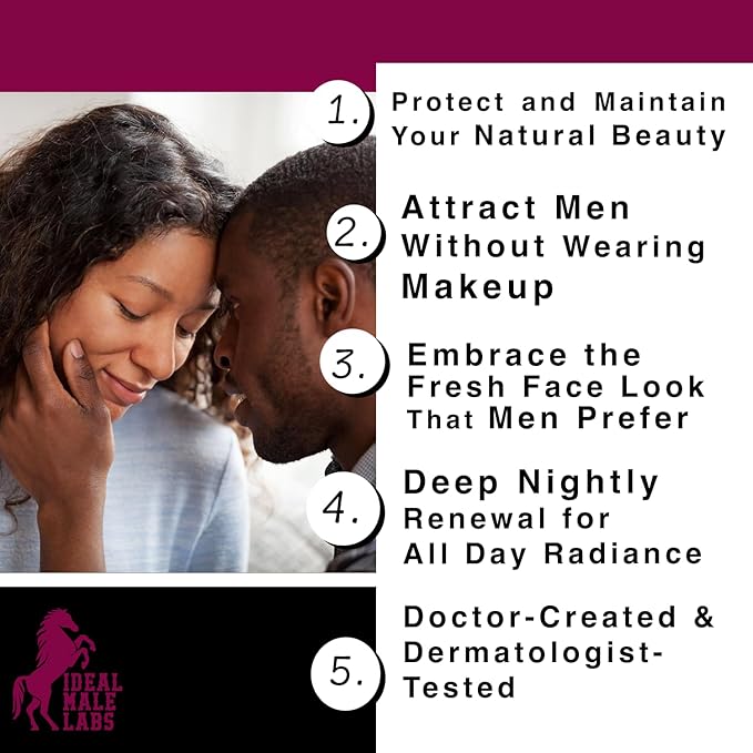 #MakeUpFree Attraction Replenisher for Women, 50mL, Deep Nightly Renewal for Healthy Clear Skin, Anti-Aging, Attract Men Without Makeup, Be Confident. Be Real. Be Natural