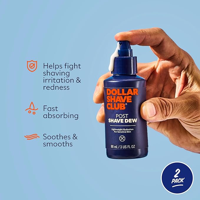 Dollar Shave Club | Post Shave Dew 3.4 ounce (2 Pack) | Moisturizing Shaving Gel for Sensitive Skin