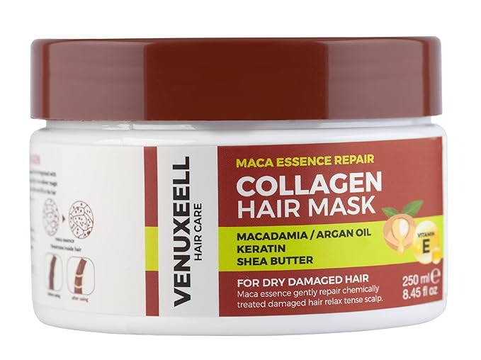 Deep Conditioning Hair Mask, Hair Treatment Masks - Collagen Hair Mask for Dry Damaged Hair - Deep Moisturizing Hair Care - Argan Oil Hair Repair Mask - Natural Nourishing Hair Care Masque