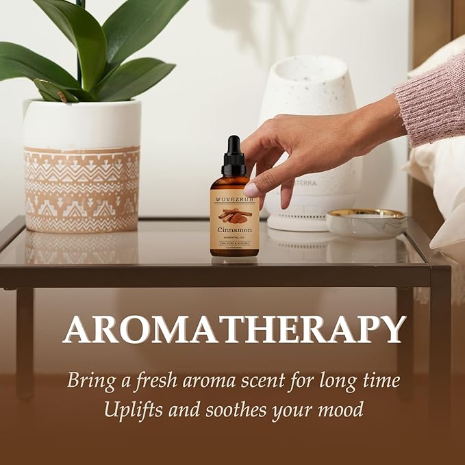 Cinnamon Essential Oils 60ML, Pure Cinnamon Essential Oil for Aromatherapy Diffuser - 2 Fl Oz