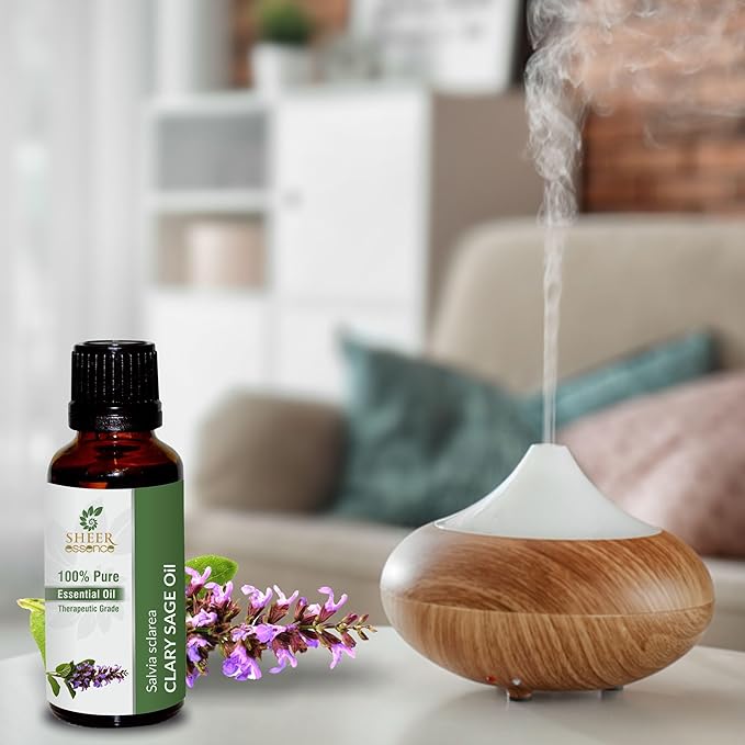 Clary Sage Oil 15 ML (0.51 Fl.OZ) | 100% Pure Natural Undiluted Uncut Therapeutic Grade Salvia Sclarea Essential Oil