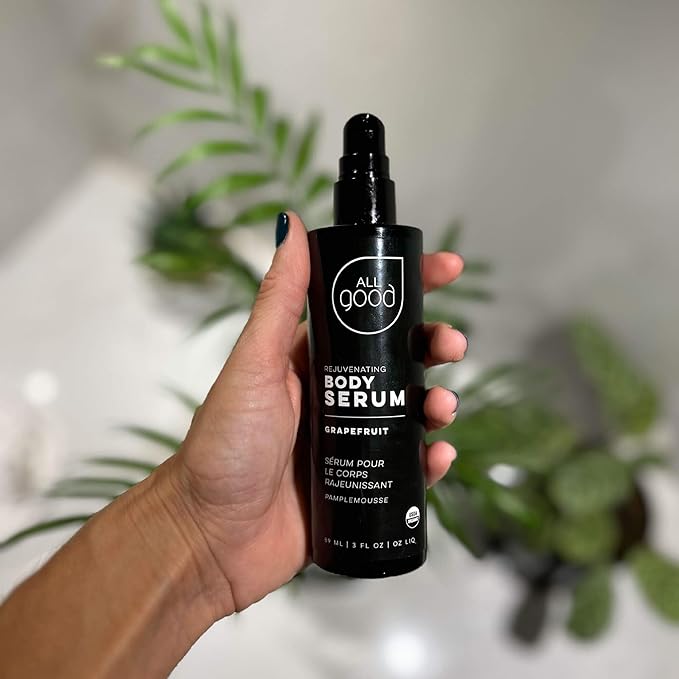 All Good Rejuvenating Body Serum for Men & Women - Calendula, Moringa, Sea Buckthorn & Essential Oils - Lightweight, Moisturizer & Replenishing Serum - Made in USA - 3oz (Grapefruit)