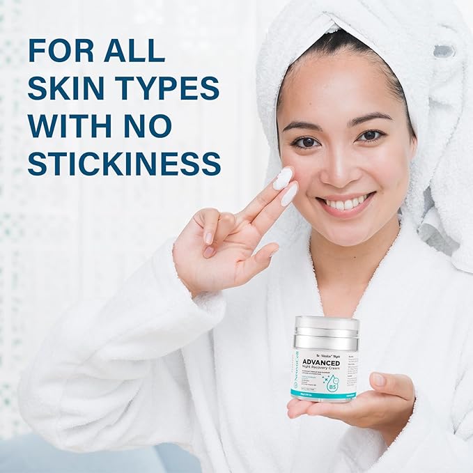 Advance Night Recovery Cream for Face, Facial Moisturizer Recovery Complex, Care for Face, Advanced Night Repair for Face, Biothex Cordyceps, HA Booster, Camomile Extract, 1.77 fl.Oz