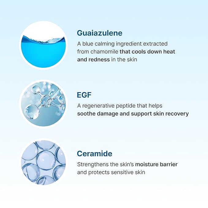 DearKlairs Midnight Blue Calming Cream – Soothing Face Moisturizer for Oily & Sensitive Skin, Redness Relief & Hydrating, Lightweight Texture, 1.01 Fl Oz