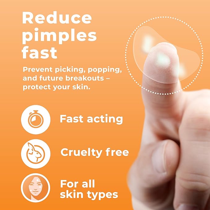 Chin Pimple Patches (12 Pack), Remove Chin Acne Overnight with Large Hydrocolloid Acne Patches For Blemishes on Chin, Cheek, Forehead