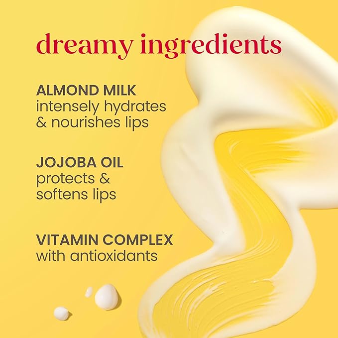 Burt’s Bees Lip Milk, Daily Lip Moisturizer, Toasted Coconut, Vitamin Enriched Moisturizing Lip Balm with Almond Milk and Jojoba Oil, Hydrating for Softer Lips, 1 Tube, 0.34 Fl Oz