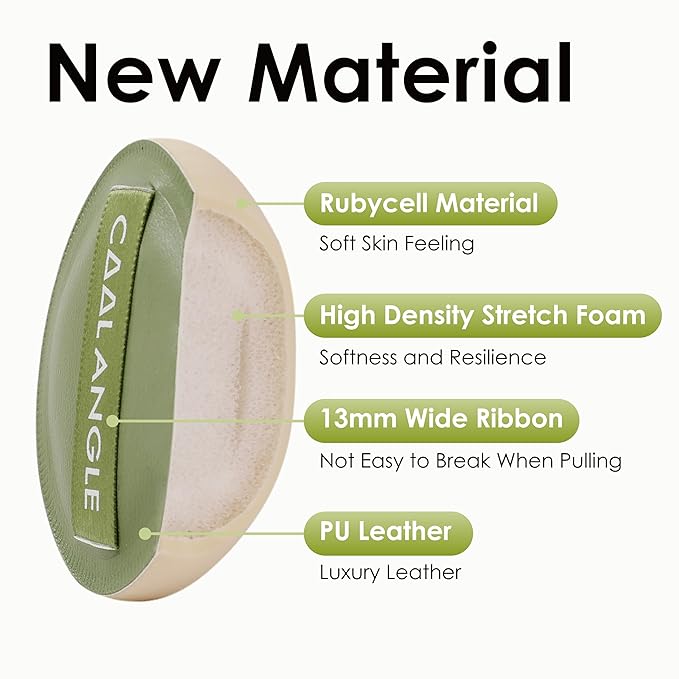 4Pack Makeup Sponge For Foundation Concealer And Powder, Latex Free Blender Sponge For Natural And Easy Makeup Soft Long-lasting, Pack for 2X-Large Yellow and 2 Medium Green