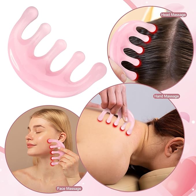 3 Pack Head Massager Scalp Comb Resin Scalp Stress Relax Tool for Birthday, Mother's Day, Father's Day