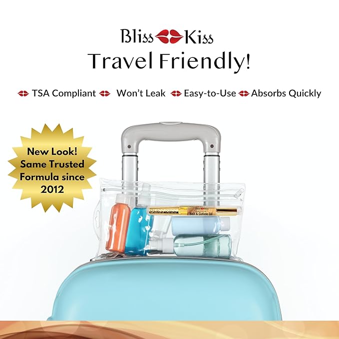 Bliss Kiss | 1 Vanilla Fragrance | Nail Oil Cuticle Pen w/Vitamin E & Jojoba⏤Nail Strengthener Nail Growth Serum for Brittle Peeling Breaking Thin Nails