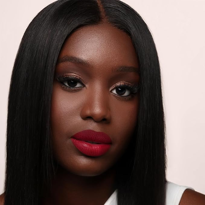 The Lip Bar - Nonstop Liquid Matte Lipstick 3-Pack, Bawse Lady (Blue Red), Rich Auntie (Deep Berry), + Hot Mama (Deep Rich Brown) - High Pigment - One Swipe - Long Lasting - Jojoba Oil - .24 fl oz