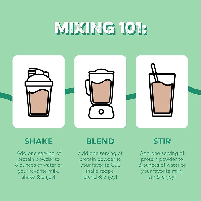 Clean Simple Eats Whey Protein Powder, Mint Chocolate Cookie Flavor, Naturally Sweetened, 100% Grass Fed Protein Powder with Digestive Enzymes, No Artificial Ingredients, Gluten Free, 10 Stick Packs