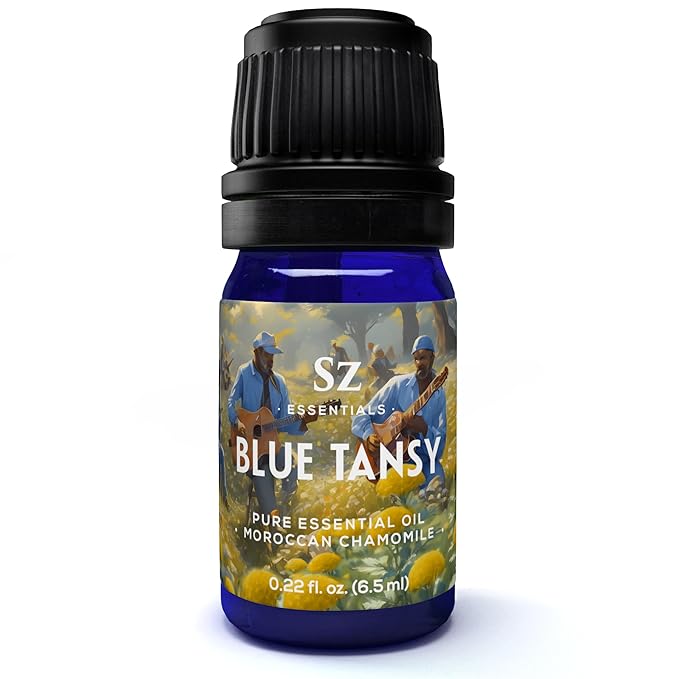 Blue Tansy Essential Oil – 100% Pure & Natural, Undiluted – Sweet, Herbaceous, Floral Aroma – Premium Aromatherapy Grade – 0.17 fl oz (6.5 mL) - Therapeutic Grade & Vegan